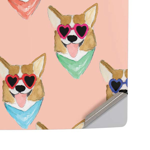 Bouffants and Broken Hearts Corgi Love PS5 Pro Disk Console Skin