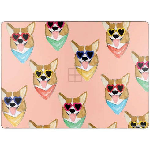 Bouffants and Broken Hearts Corgi Love Surface Laptop 7 13.8in Skin