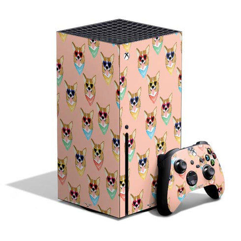 Bouffants and Broken Hearts Corgi Love Xbox Series X Skins