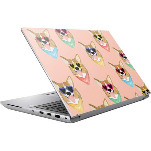 Bouffants and Broken Hearts Corgi Love HP ZBook Fury 16 G10 Skin