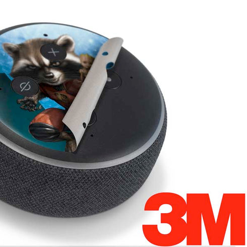 Marvel Rocket and Baby Groot Cosmic Bond Amazon Echo Dot Skin