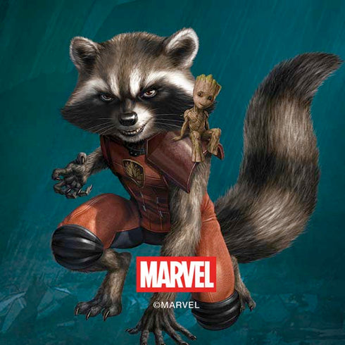 Marvel Rocket and Baby Groot Cosmic Bond Amazon Echo Skin