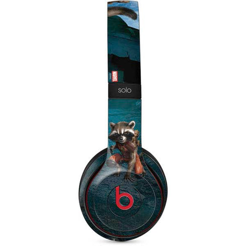 Marvel Rocket and Baby Groot Cosmic Bond Beats Solo 2 Wireless Skin