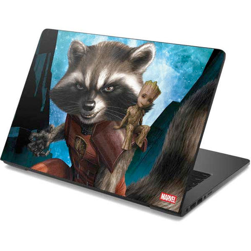 Marvel Rocket and Baby Groot Cosmic Bond Dell Chromebook Skin