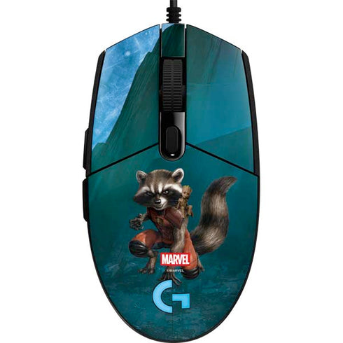 Marvel Rocket and Baby Groot Cosmic Bond G203 Prodigy RGB Wired Gaming Mouse Skin