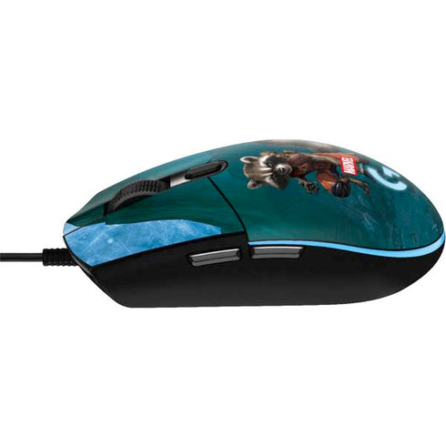 Marvel Rocket and Baby Groot Cosmic Bond G203 Prodigy RGB Wired Gaming Mouse Skin