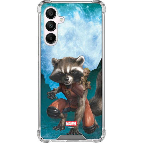 Marvel Rocket and Baby Groot Cosmic Bond Galaxy A16 5G Clear Case