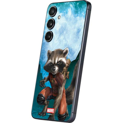 Marvel Rocket and Baby Groot Cosmic Bond Galaxy A16 5G Skin