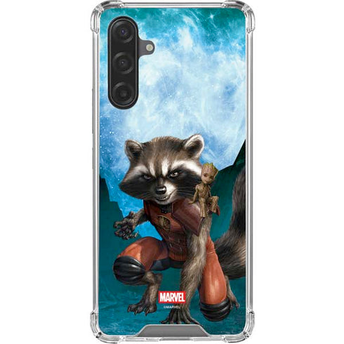 Marvel Rocket and Baby Groot Cosmic Bond Galaxy A17 Clear Case