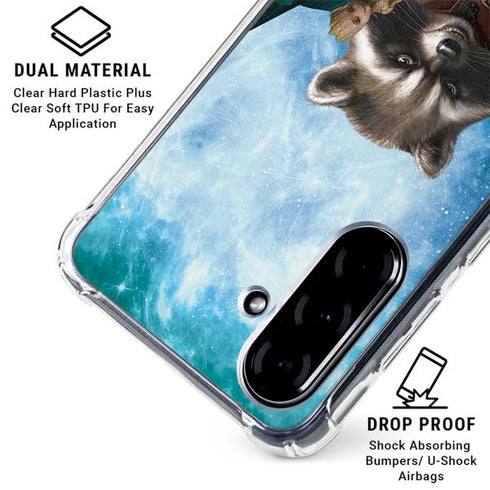 Marvel Rocket and Baby Groot Cosmic Bond Galaxy A36 5G Clear Case