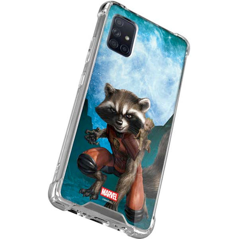Marvel Rocket and Baby Groot Cosmic Bond Galaxy A71 5G Clear Case