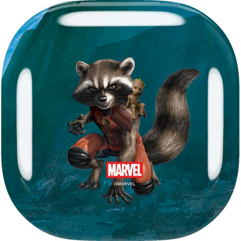 Marvel Rocket and Baby Groot Cosmic Bond Galaxy Buds Live Skin