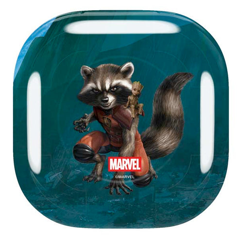 Marvel Rocket and Baby Groot Cosmic Bond Galaxy Buds Live Skin