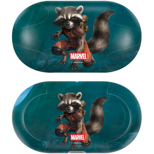 Marvel Rocket and Baby Groot Cosmic Bond Galaxy Buds Plus Skin