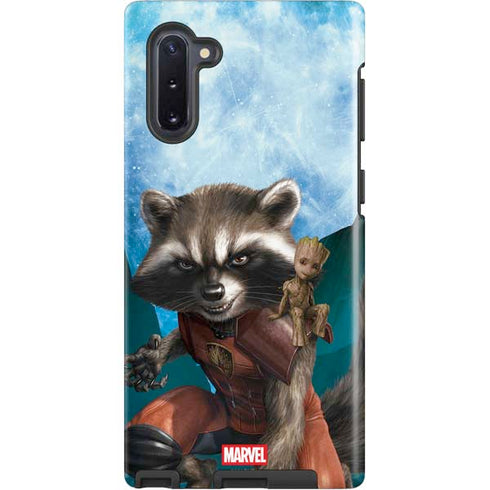 Marvel Rocket and Baby Groot Cosmic Bond Galaxy Note 10 Pro Case