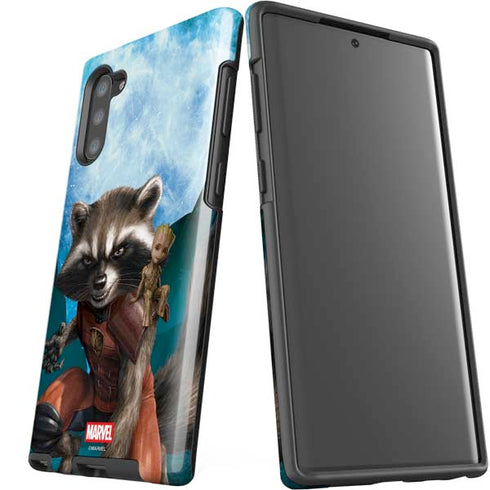 Marvel Rocket and Baby Groot Cosmic Bond Galaxy Note 10 Pro Case