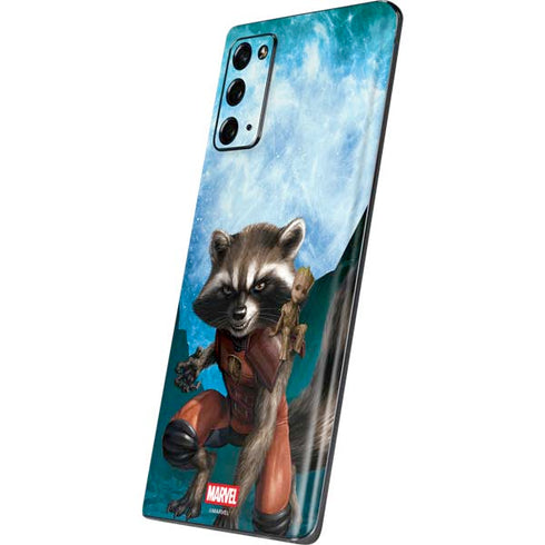 Marvel Rocket and Baby Groot Cosmic Bond Galaxy Note20 5G Skin