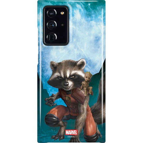 Marvel Rocket and Baby Groot Cosmic Bond Galaxy Cases
