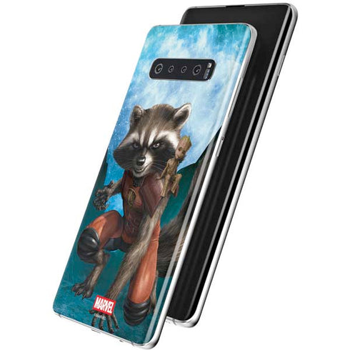 Marvel Rocket and Baby Groot Cosmic Bond Galaxy S10 Plus Skin
