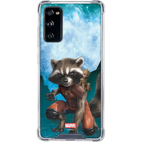 Marvel Rocket and Baby Groot Cosmic Bond Galaxy S20 FE Clear Case