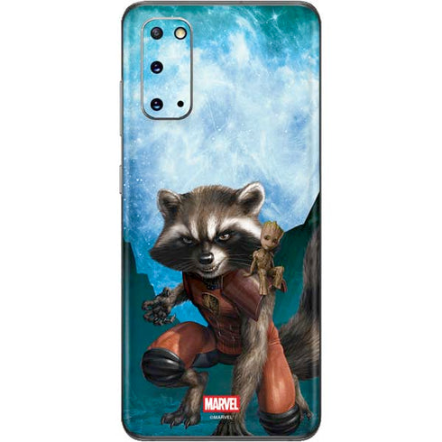 Marvel Rocket and Baby Groot Cosmic Bond Galaxy S20 Skin