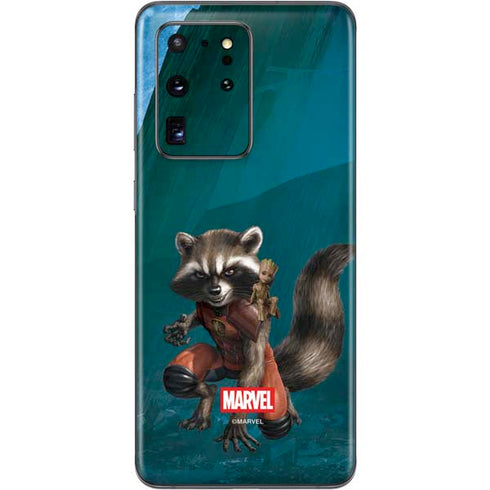 Marvel Rocket and Baby Groot Cosmic Bond Galaxy S20 Ultra 5G Skin