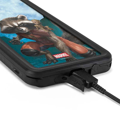 Marvel Rocket and Baby Groot Cosmic Bond Galaxy S20 Waterproof Case