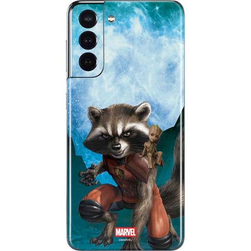 Marvel Rocket and Baby Groot Cosmic Bond Galaxy S21 5G Skin