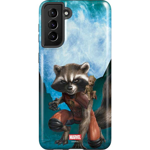 Marvel Rocket and Baby Groot Cosmic Bond Galaxy S21 Plus 5G Pro Case