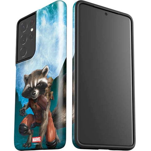 Marvel Rocket and Baby Groot Cosmic Bond Galaxy S21 Ultra 5G Pro Case