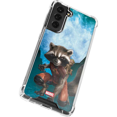 Marvel Rocket and Baby Groot Cosmic Bond Galaxy S22 Clear Case