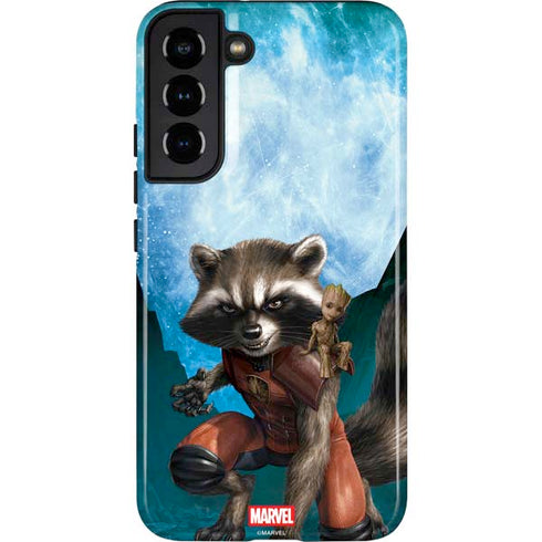 Marvel Rocket and Baby Groot Cosmic Bond Galaxy S22 Plus Pro Case