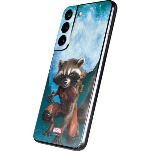 Marvel Rocket and Baby Groot Cosmic Bond Galaxy S22 Skin