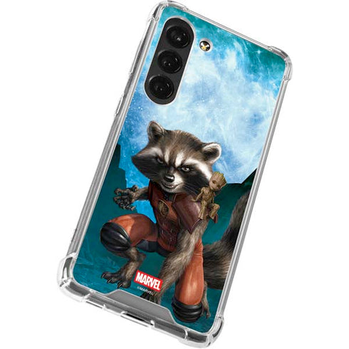 Marvel Rocket and Baby Groot Cosmic Bond Galaxy S23 Clear Case
