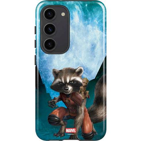 Marvel Rocket and Baby Groot Cosmic Bond Galaxy S23 Pro Case