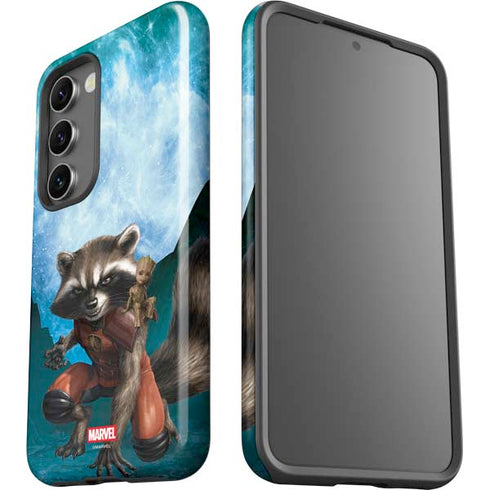Marvel Rocket and Baby Groot Cosmic Bond Galaxy S23 Pro Case