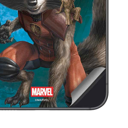 Marvel Rocket and Baby Groot Cosmic Bond Galaxy S24 Plus Skin