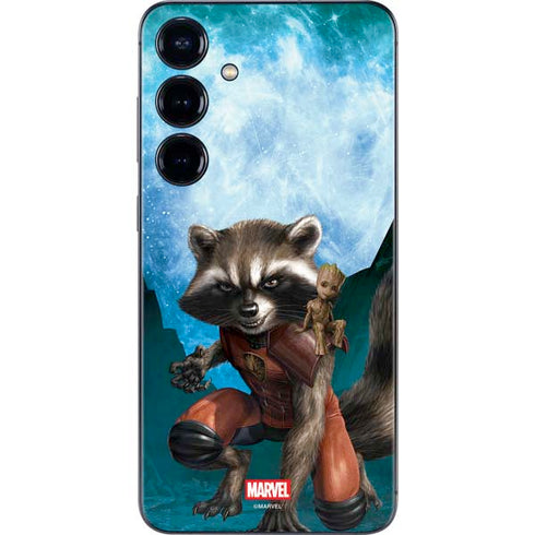 Marvel Rocket and Baby Groot Cosmic Bond Galaxy S24 Skin