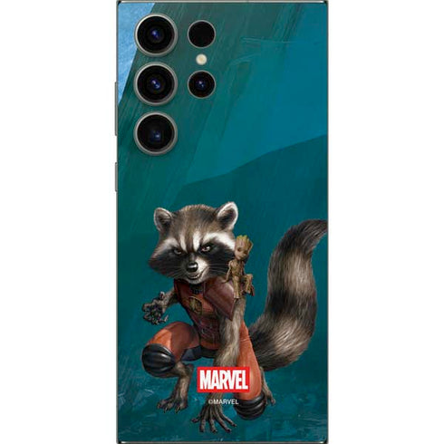 Marvel Rocket and Baby Groot Cosmic Bond Galaxy S24 Ultra Skin