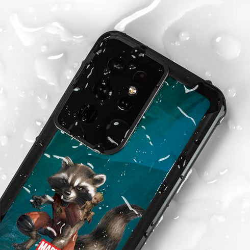 Marvel Rocket and Baby Groot Cosmic Bond Galaxy S24 Ultra Waterproof Case