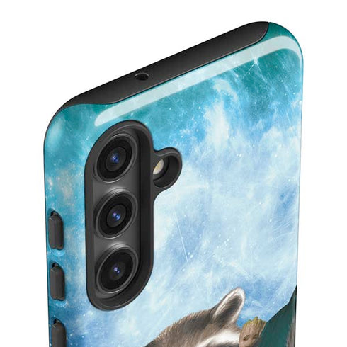 Marvel Rocket and Baby Groot Cosmic Bond Galaxy S25 Impact Case