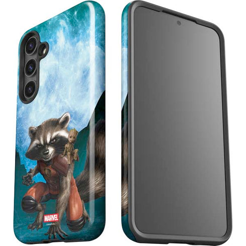 Marvel Rocket and Baby Groot Cosmic Bond Galaxy S25 Impact Case