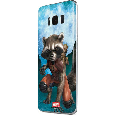 Marvel Rocket and Baby Groot Cosmic Bond Galaxy S8 Skin