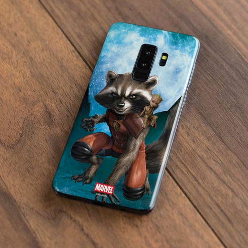 Marvel Rocket and Baby Groot Cosmic Bond Galaxy S9 Plus Skin
