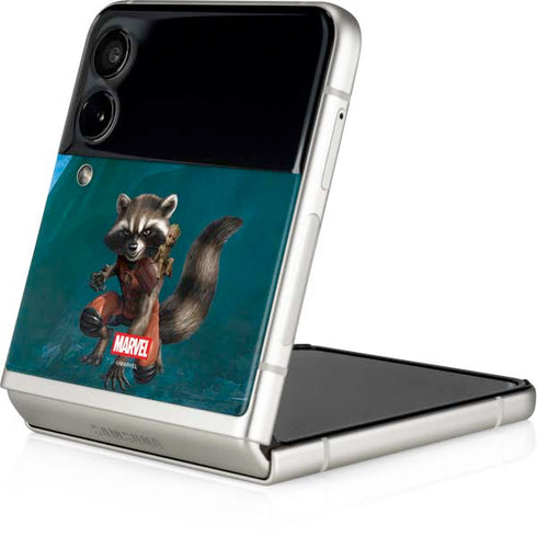 Marvel Rocket and Baby Groot Cosmic Bond Galaxy Z Flip3 5G Skin