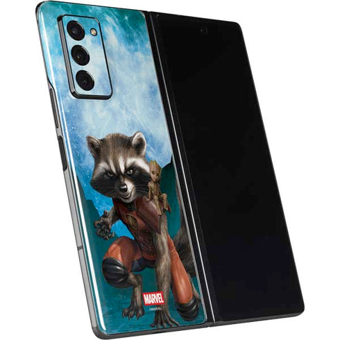 Marvel Rocket and Baby Groot Cosmic Bond Galaxy Z Fold2 5G Skin