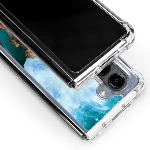 Marvel Rocket and Baby Groot Cosmic Bond Galaxy Z Fold5 5G Clear Case