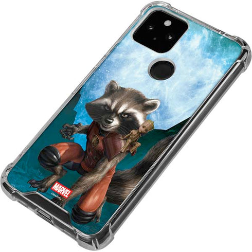 Marvel Rocket and Baby Groot Cosmic Bond Google Pixel 4a 5G Clear Case