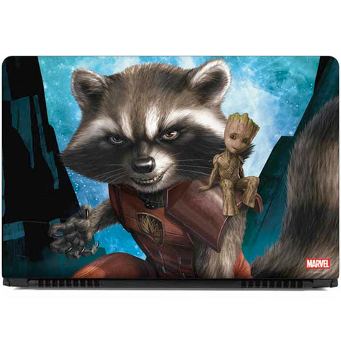 Marvel Rocket and Baby Groot Cosmic Bond Dell Inspiron Skin