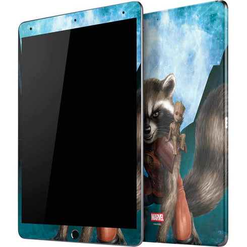 Marvel Rocket and Baby Groot Cosmic Bond iPad Skins